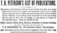 T. B. Peterson's List of Publications (1857)