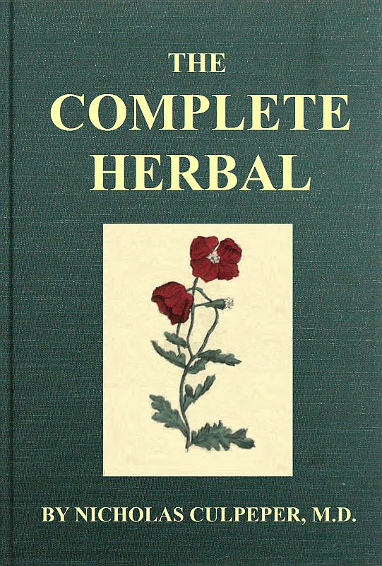 The Complete Herbal created Cover. This cover was created by the transcriber and is placed in the public domain