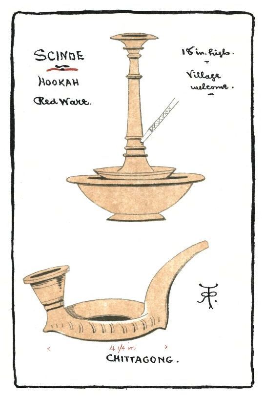 SCINDE HOOKAH Red Ware. Village welcome. CHITTAGONG.