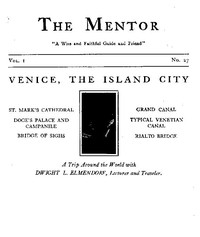 The Mentor: Venice, the Island City, Vol. 1, Num. 27, Serial No. 27