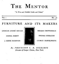 The Mentor: Furniture and its Makers, Vol. 1, Num. 30, Serial No. 30