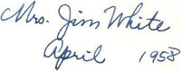 Mrs. Jim White—April 1958