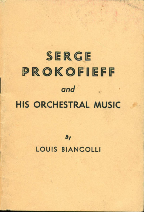 Serge Prokofieff and His Orchestral Music