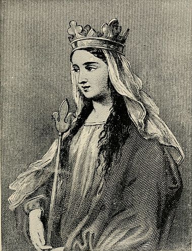Matilda in crown holding sceptre