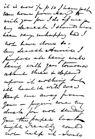 Image unavailable: Letter from William Palmer to his wife.  (Reproduced from the original in the possession of Dr. Kurt Loewenfeld, Bramhall, Cheshire.)