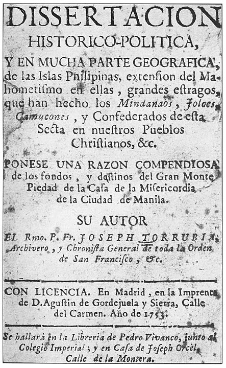 Title-page of Dissertacion historico-politita