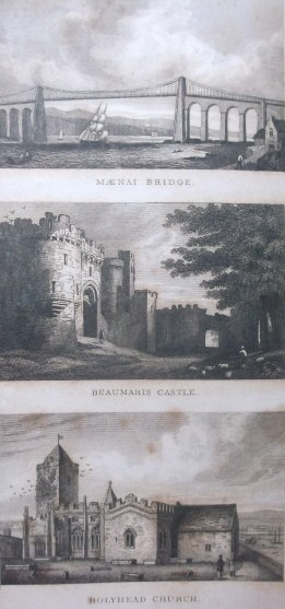 The Mænai Bridge; Beaumaris Castle; Holyhead Church. London.  Published by T. T. & J. Tegg, Cheapside, Oct. 1st 1832