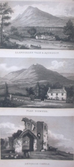 Llangollen vale & aqueduct; Plas Newydd; Denbigh Castle. London.  Published by T. T. & J. Tegg, Cheapside, Oct. 1st 1832