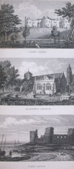 Chirk Castle; Llanrwst Church; Flint Castle.  London.  Published by T. T. & J. Tegg, Cheapside, Oct. 1st 1832