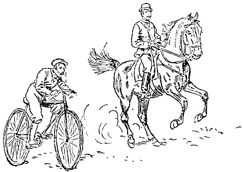 Radfahrer und Reiter