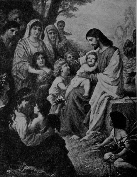 JESUS BLESSING LITTLE CHILDREN, Plockhorst