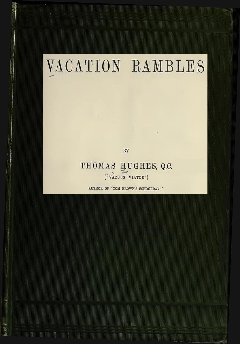 Vacation Rambles, by Thomas Hughes image