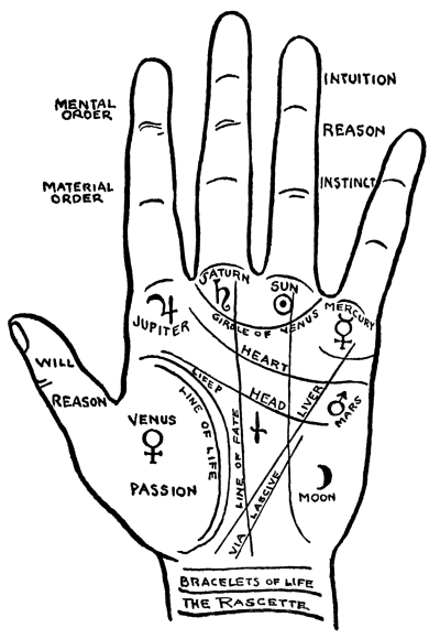 PALMISTRY LINES.