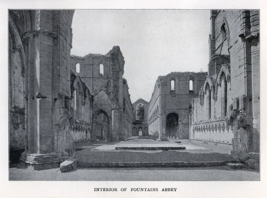 INTERIOR OF FOUNTAINS ABBEY