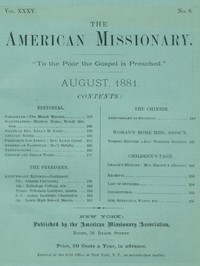 The American Missionary — Volume 35, No. 8, August, 1881