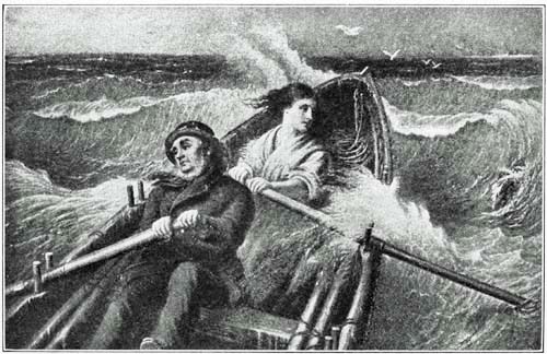 GRACE, PULLING AT ONE OAR, AND HER FATHER AT THE OTHER