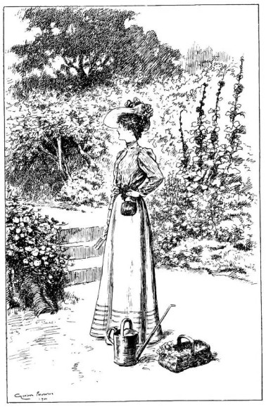 woman with watering can