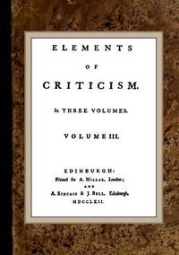 Elements of Criticism, Volume III.