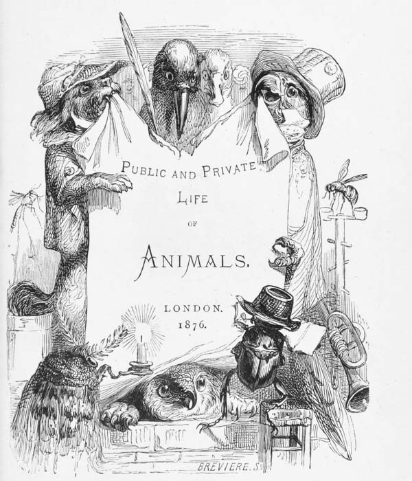  Public and Private Life of Animals.  London. 1876.  [Artist: Brevier S.]