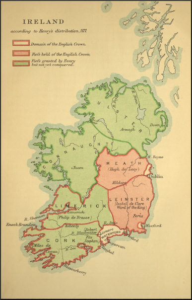 Ireland according to Henry’s distribution, 1177