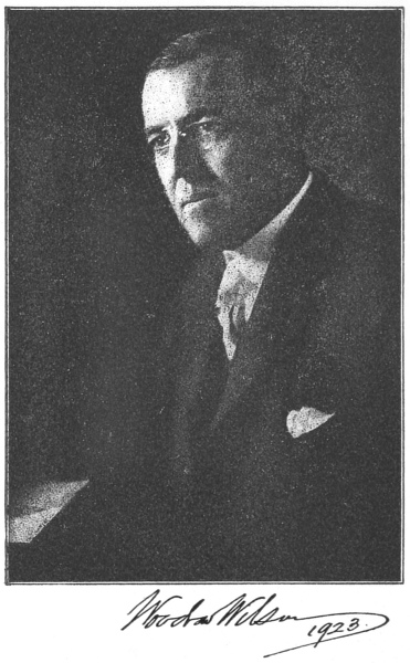 signed portrait of Woodrow Wilson