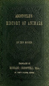 Aristotle's History of AnimalsIn Ten Books
