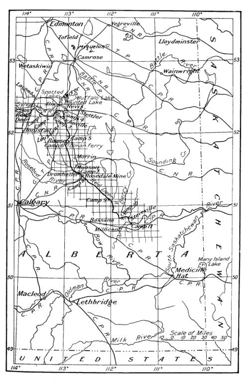 Map of Red Deer Valley.