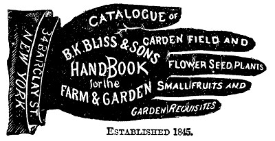 Hand with Advertisement for Handbook for the Farm Garden