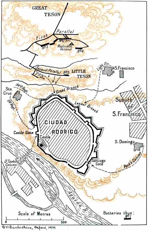 Plan of the Siege Operations at Ciudad Rodrigo