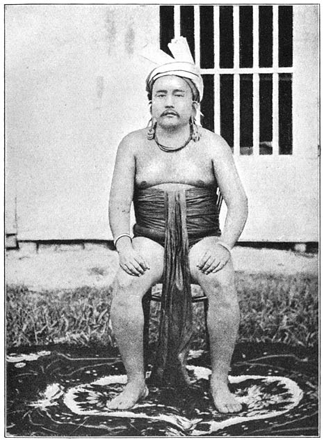 Afb. 68. Anji Lohong, het bekende dajakhoofd van de beneden Kajan.