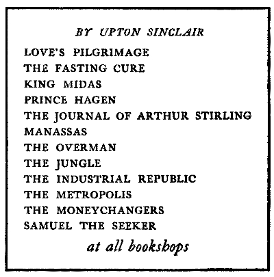 Books by Upton Sinclair