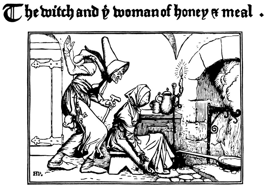 The witch and ye woman of honey & meal.