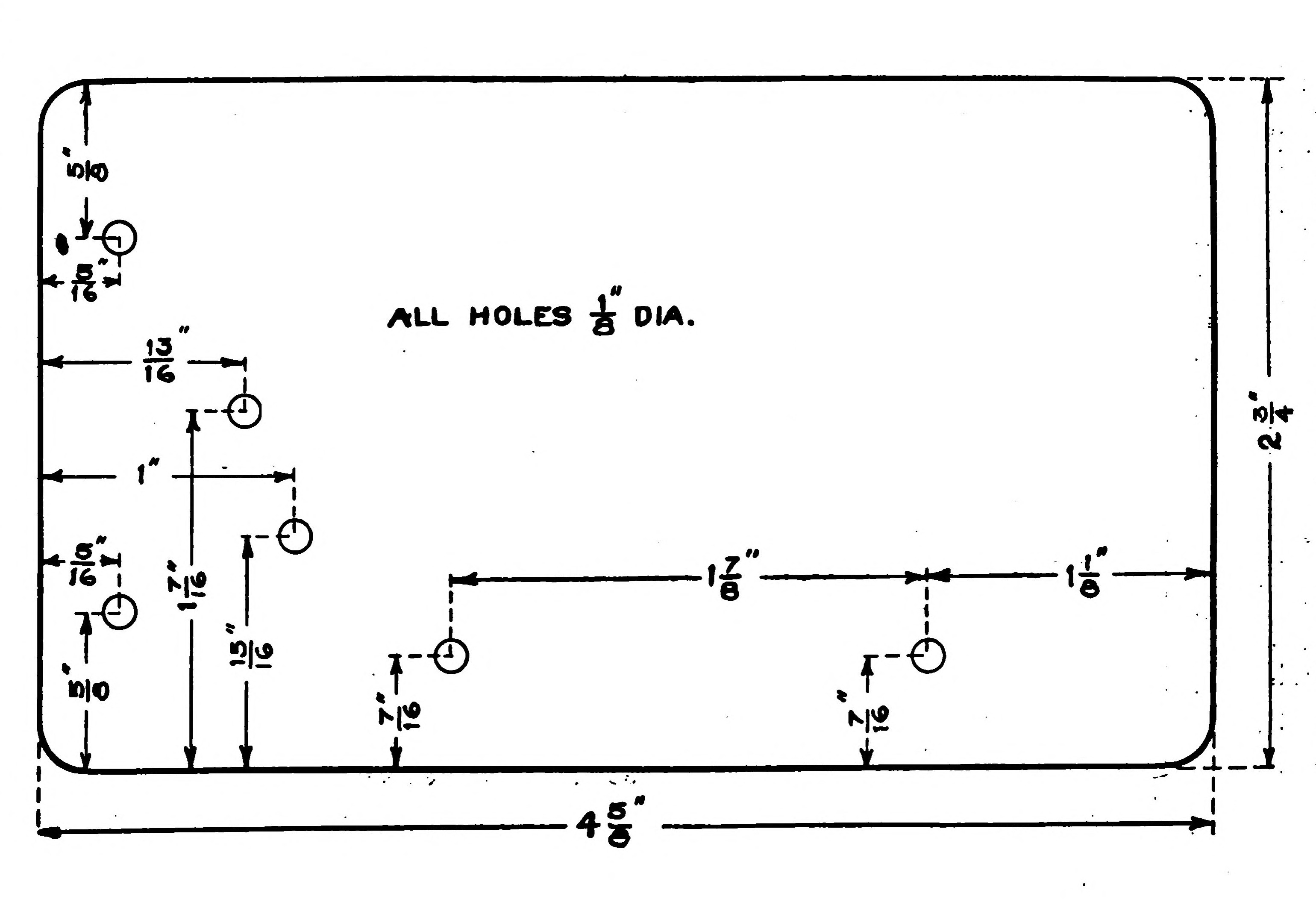 FIG. 103.—The Base with Location of Holes.