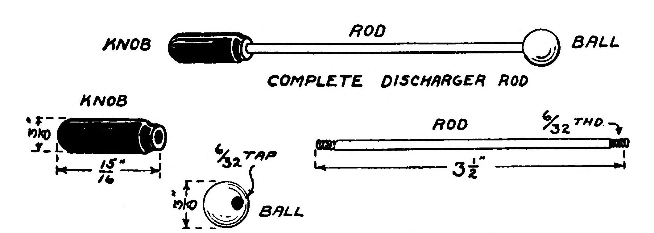 FIG. 12.—Details of the Discharger Rods.