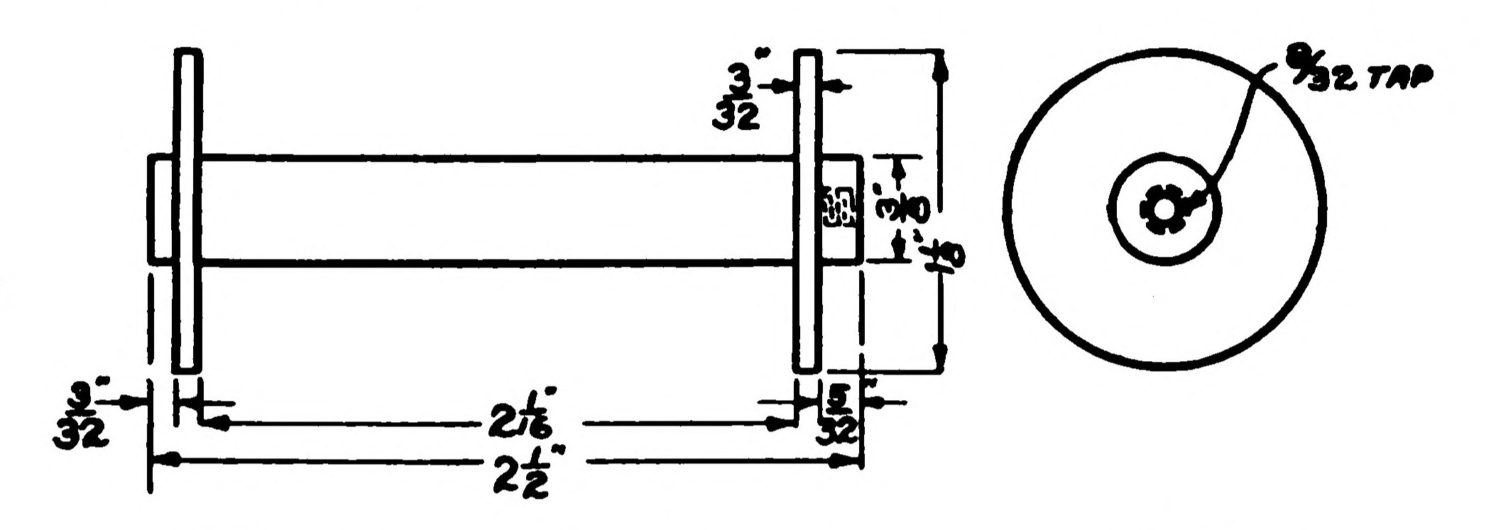 FIG. 145.—Details of the Electromagnet Bobbin.