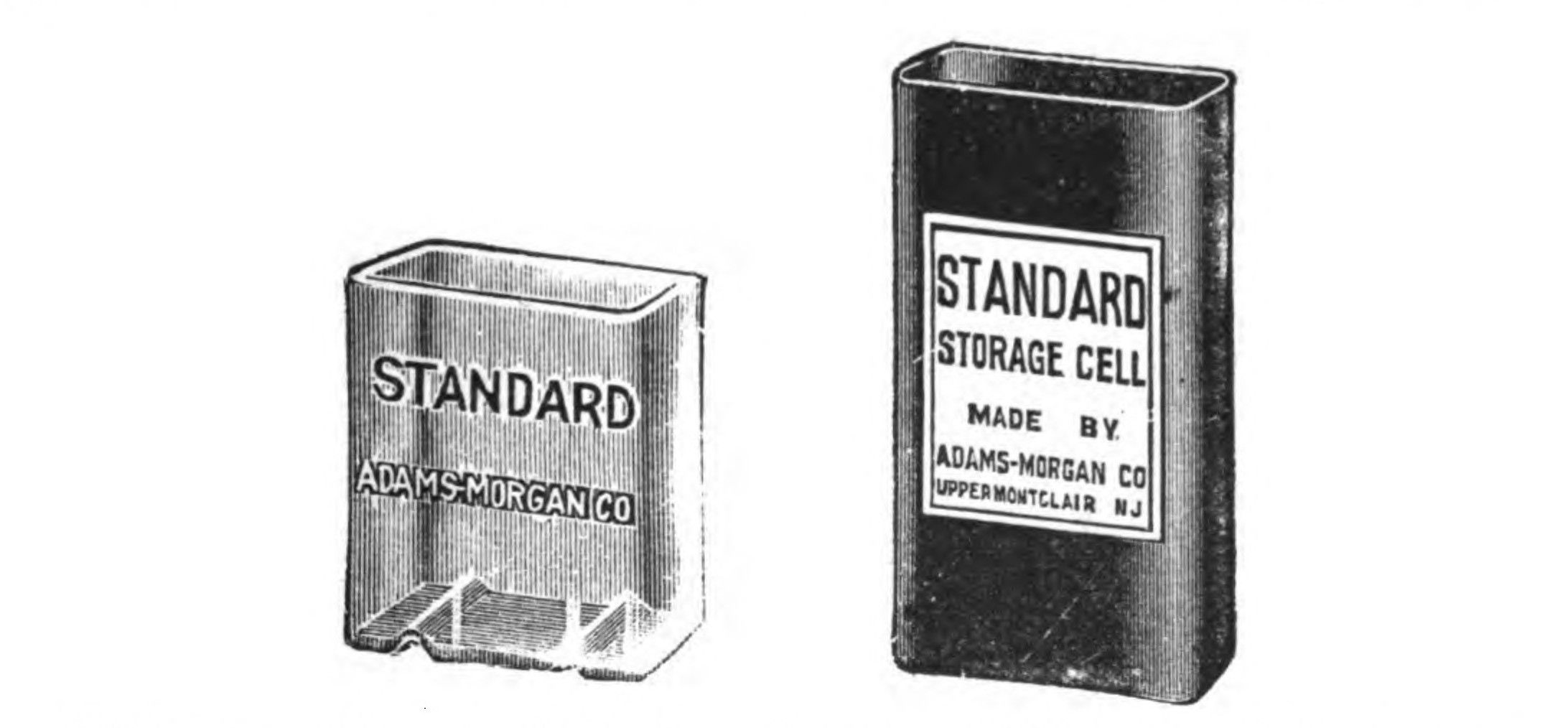 FIG. 41.—Glass and Rubber Storage Cell Jars which are on the market for the Electrical Experimenter and may be purchased very reasonably.