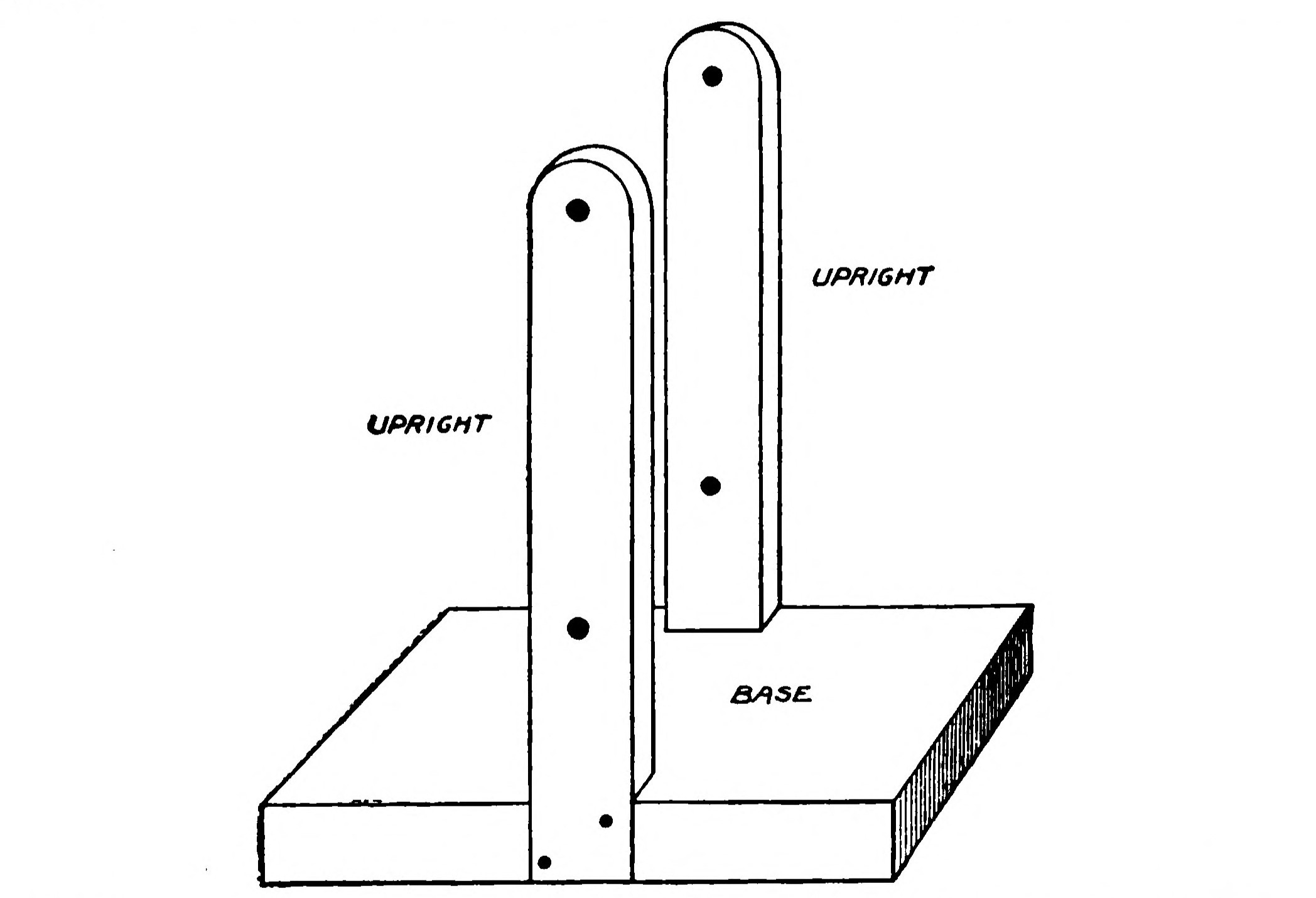 FIG. 7.—Showing the Two Uprights in position on the Base.