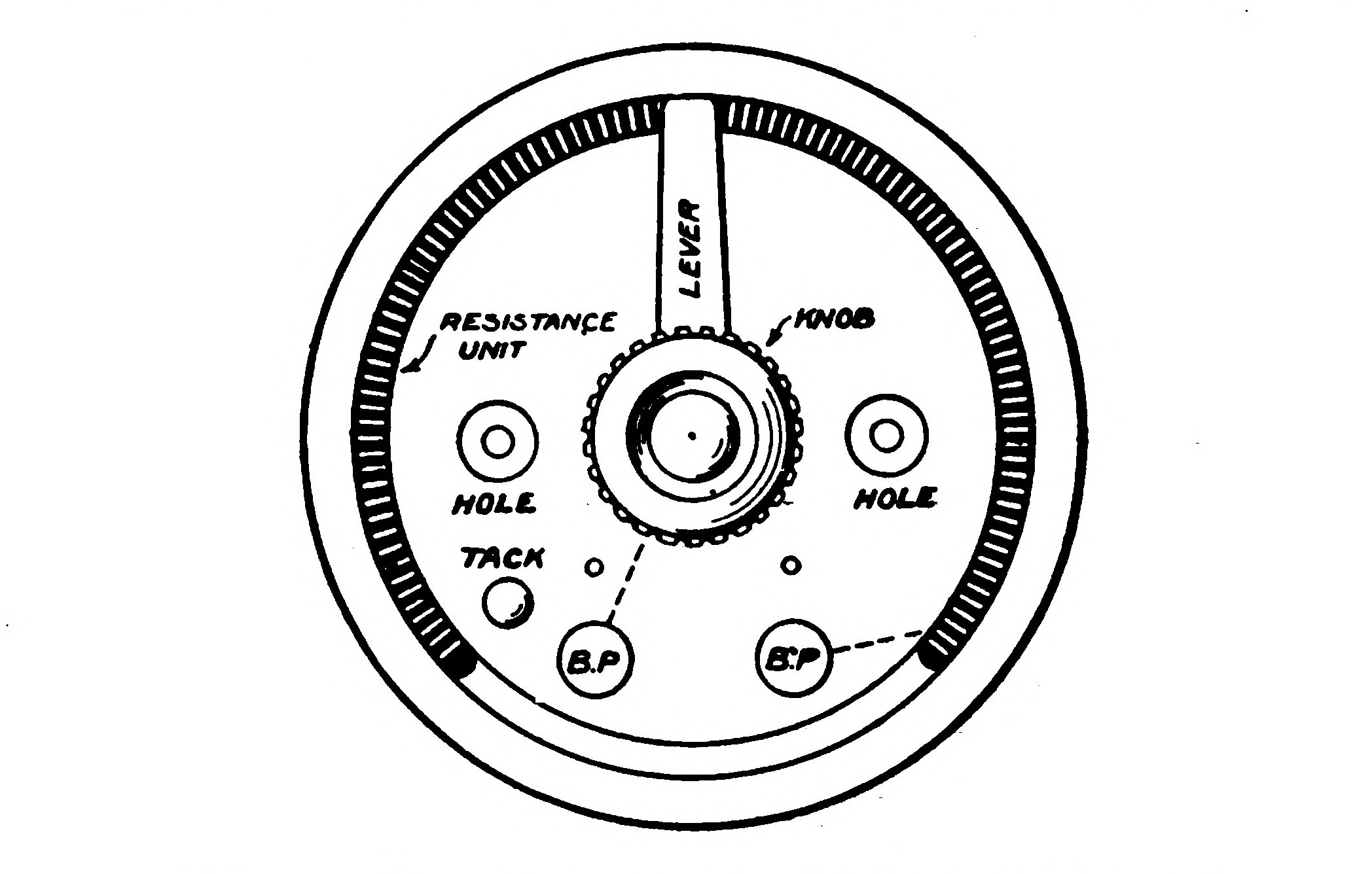 FIG. 77.—Top view of a small Battery Rheostat.