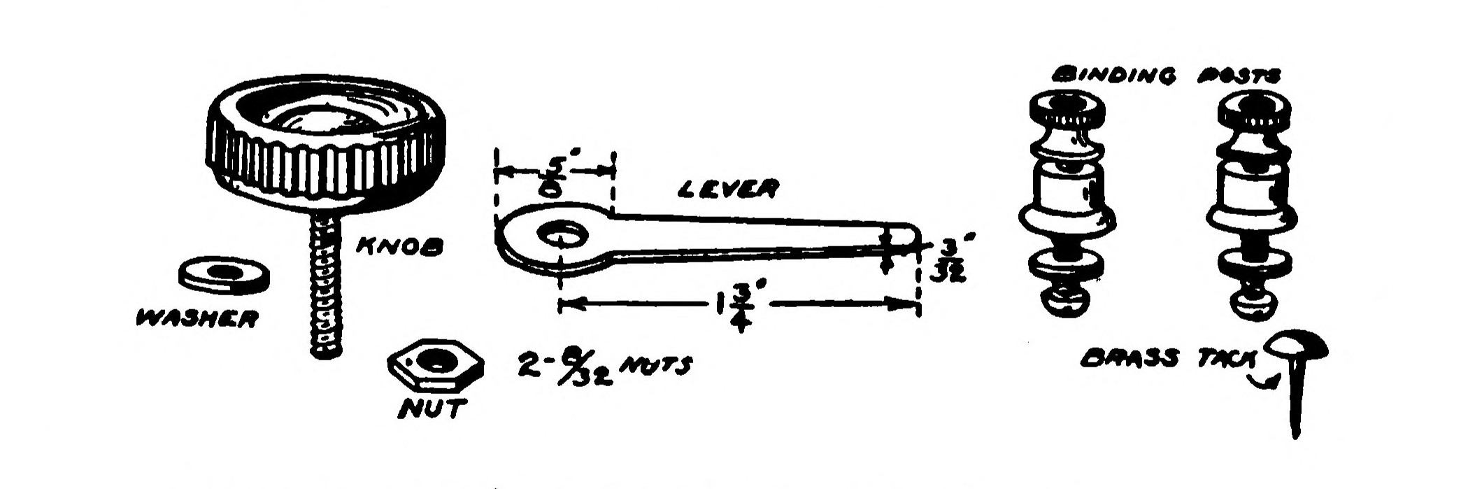 FIG. 81.—The Lever, Knob, Binding Posts, etc.