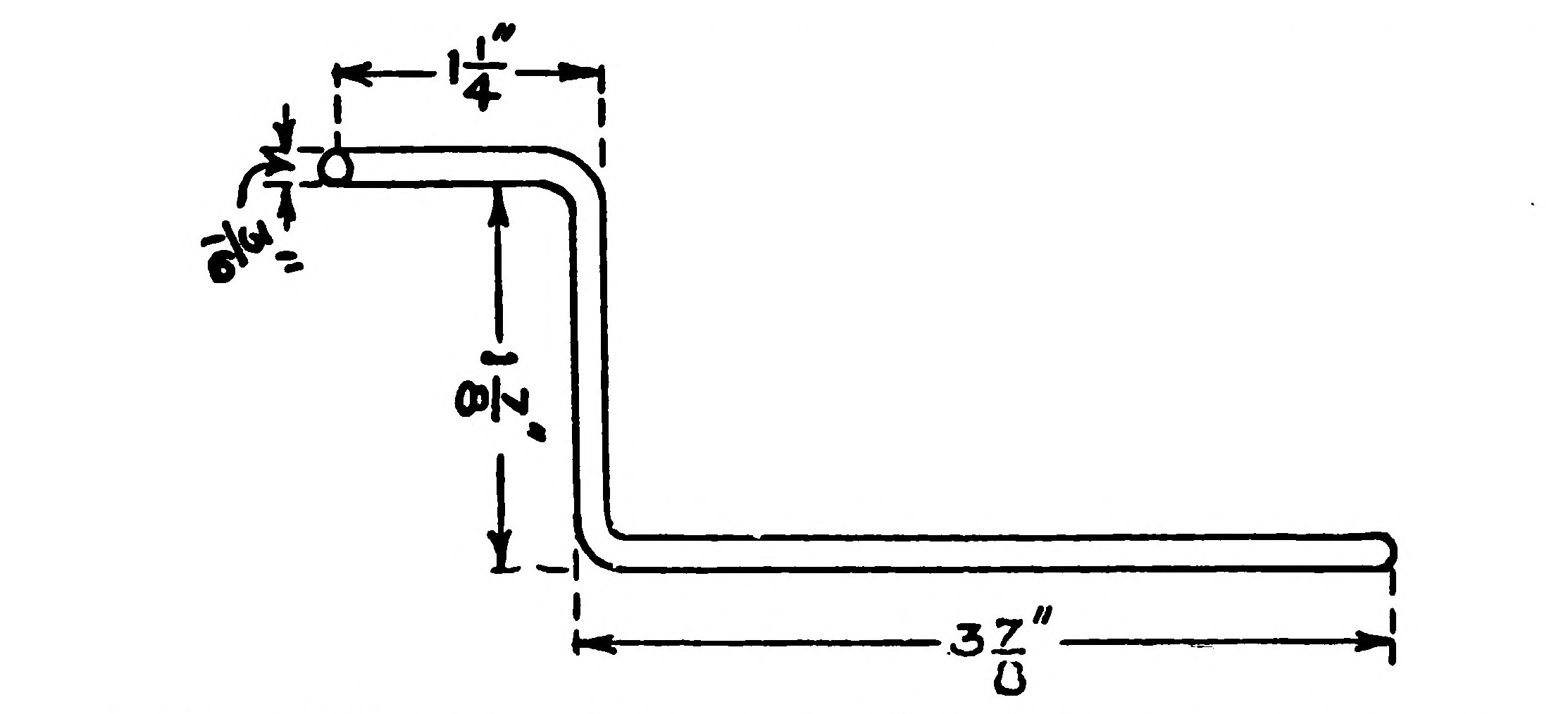 FIG. 9.—The Crank is bent out of a piece of 3/16 rod, 7 inches long, into the shape shown.