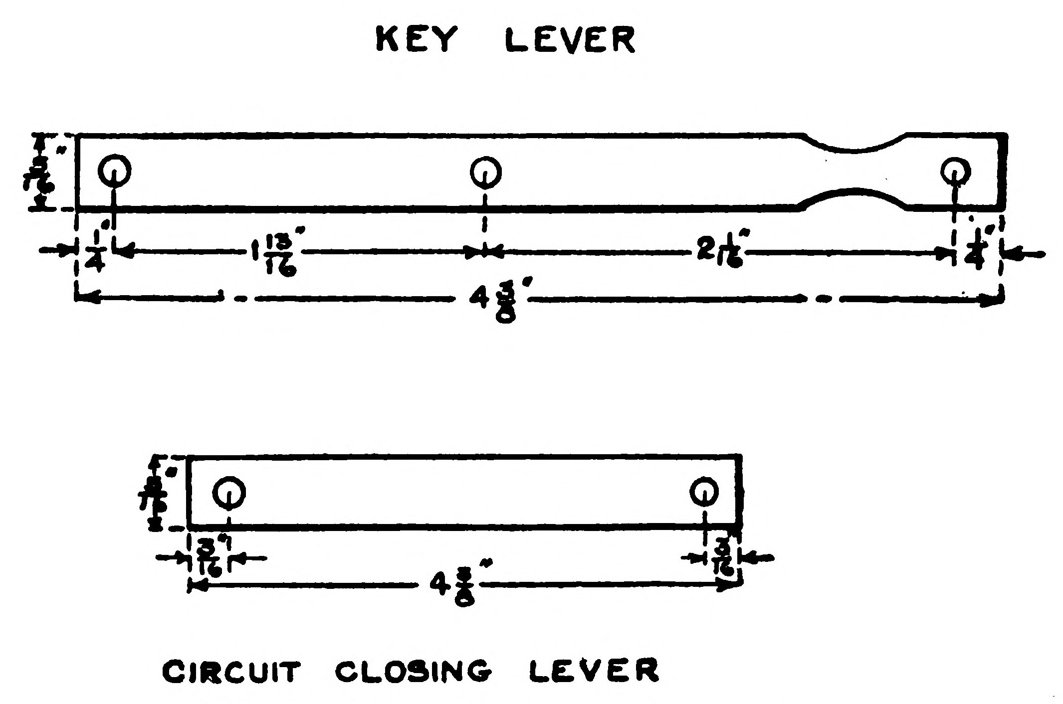 FIG. 90.—Key and Circuit Closing Levers.