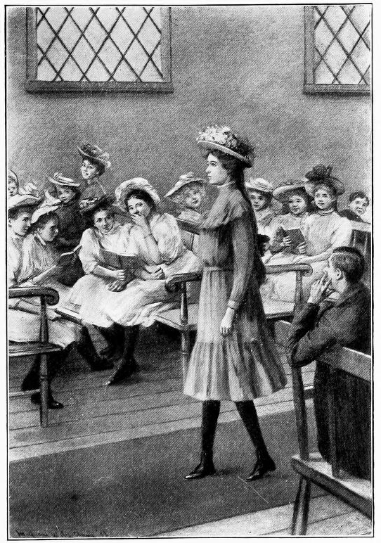 “They looked at her and whispered to each other.”