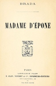 Madame d'Épone图书封面