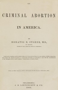 On criminal abortion in America