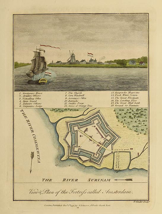 View & Plan of the Fortress called Amsterdam.