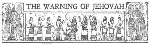THE WARNING OF JEHOVAH