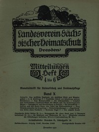 Landesverein Sächsischer Heimatschutz — Mitteilungen Band X, Heft 4-6书籍封面