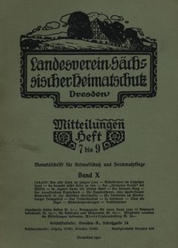 Landesverein Sächsischer Heimatschutz — Mitteilungen Band X, Heft 7-9
书籍封面