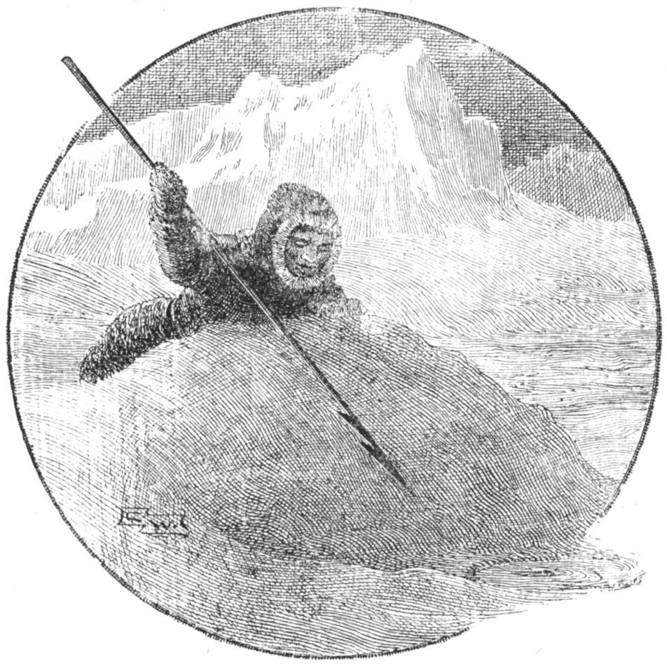 Eskimo Seal Hunter waiting at Breathing Hole.