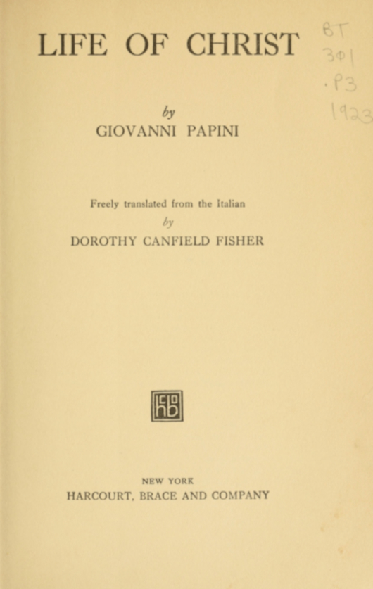 The Project Gutenberg eBook of Life of Christ, by Giovanni Papini
